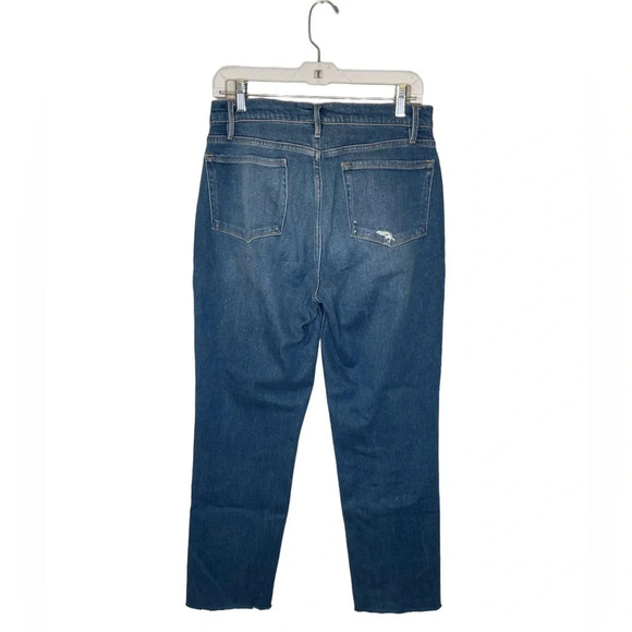 Frame Le Nouveau Straight Asymmetrical Raw Hem Jeans Women’s Size 29 Denim - Picture 4 of 8